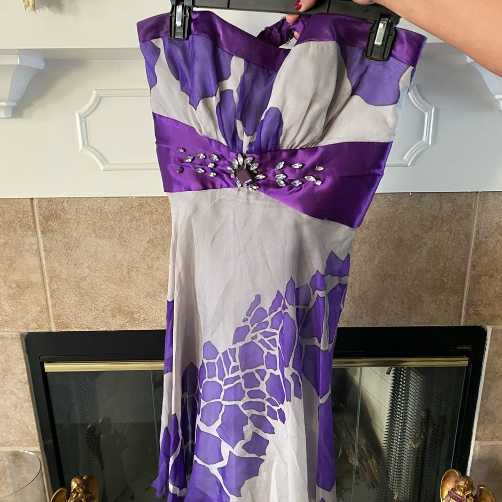 Beautiful European Woman Strapless Dress